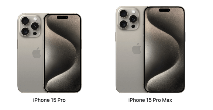 아이폰15프로 대 프로맥스 비교하기