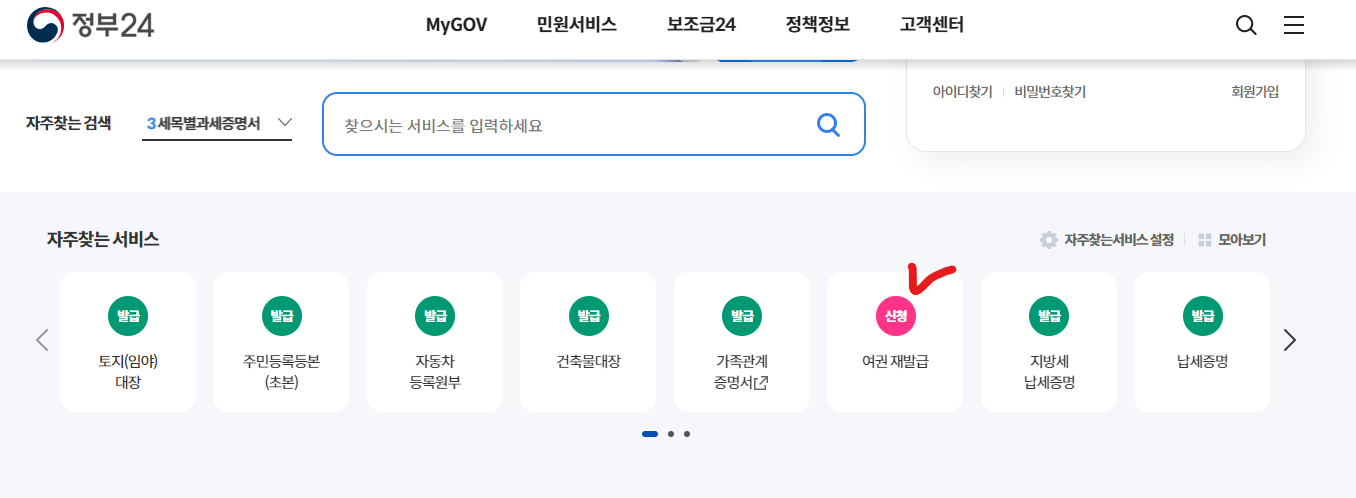 여권 재발급 사이트