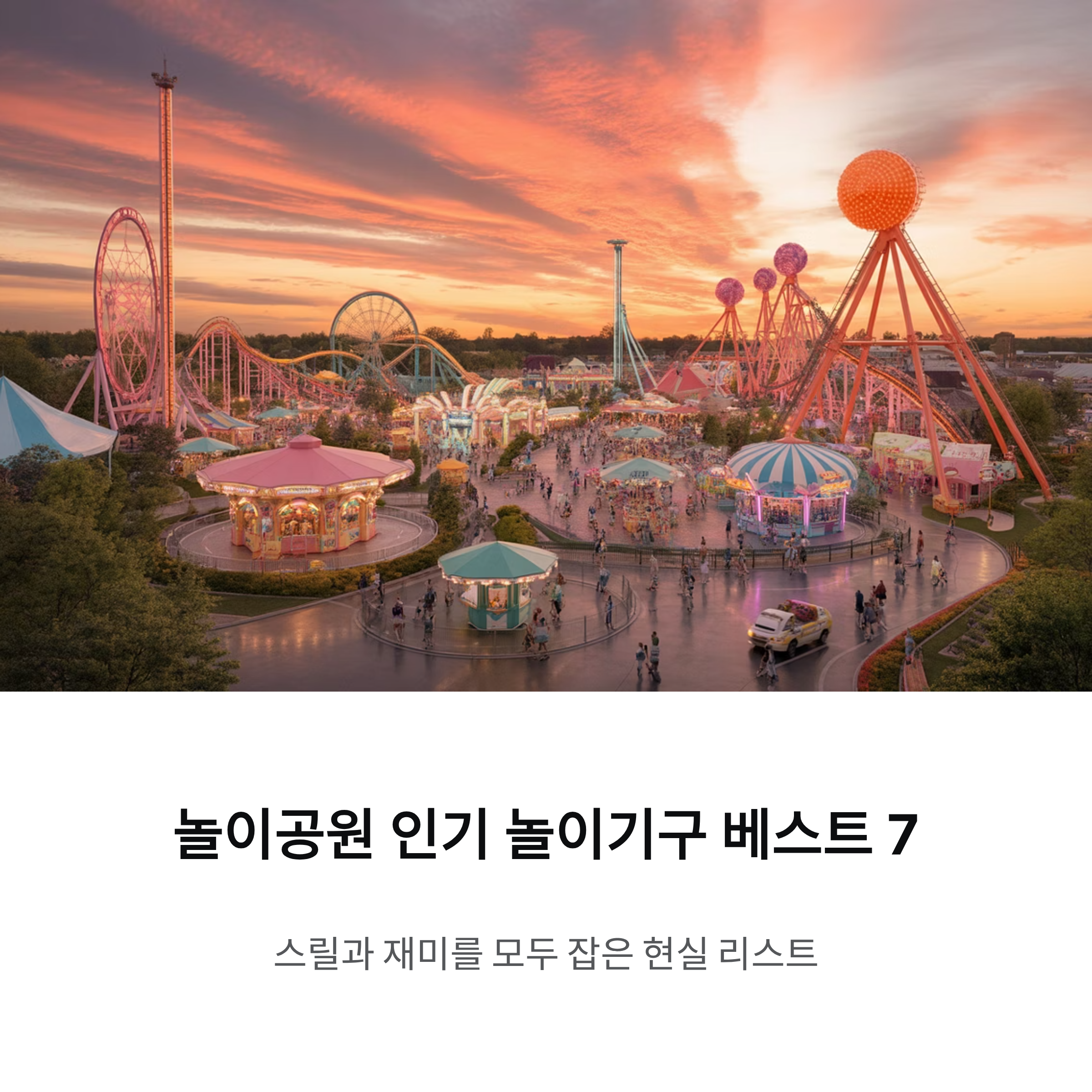 놀이공원 인기 놀이기구 베스트 순위, 스릴과 재미를 모두 잡은 현실 리스트