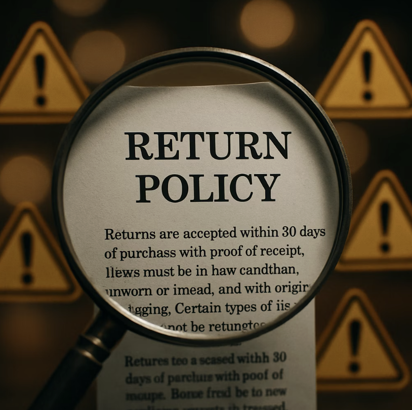 결제 전 마지막 관문, '반품 정책 확인'