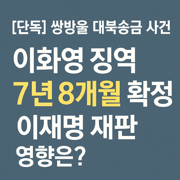 쌍방울 대북송금 사건: 이화영 징역 확정, 이재명 재판의 향방은?