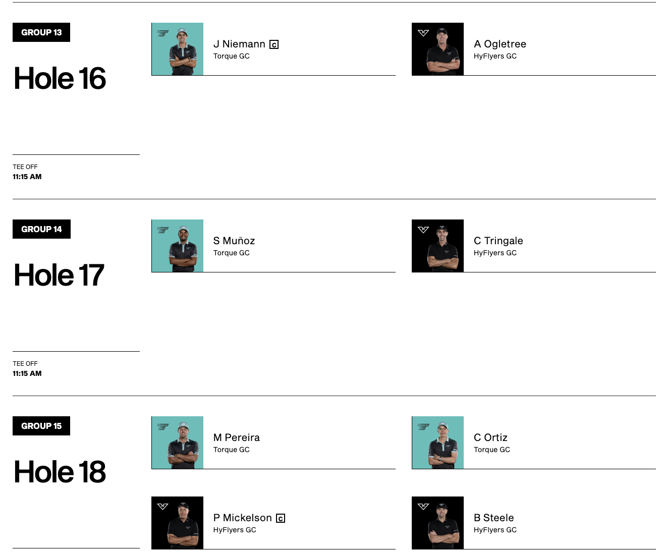 LIV골프 팀 대항전 1라운드