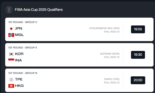 남자농구 2025 FIBA 아시아컵 일정, 명단, 순위, 예매 총정리