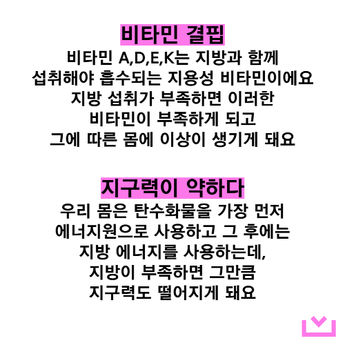 지방 섭취가 부족할 때 나타나는 증상 8가지