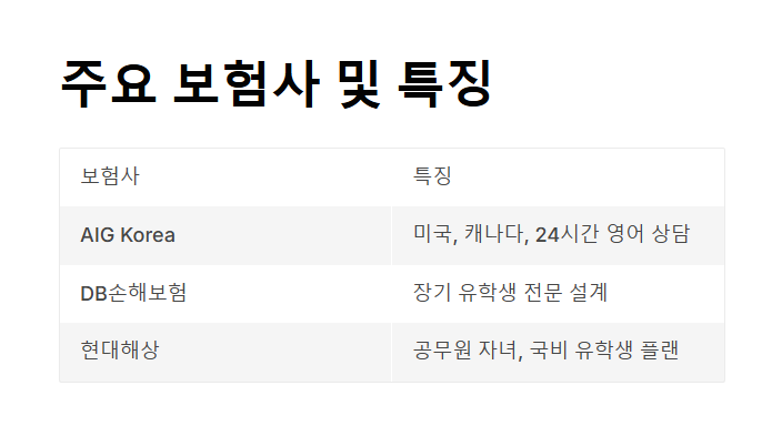 유학생 보험 - 유학 중 발생할 수 있는 의료·사고·법률 문제를 대비