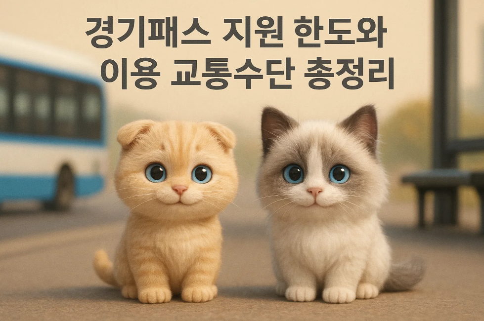 경기패스 지원 한도와 이용 교통수단 총정리