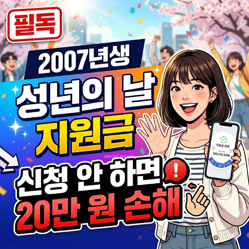 성년의날 지원금 2007년생
