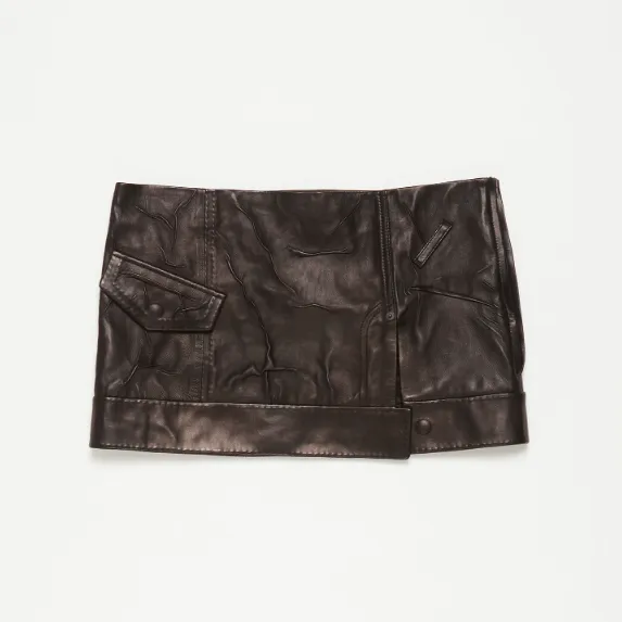 아크네 스튜디오 크리즈드 미니 스커트