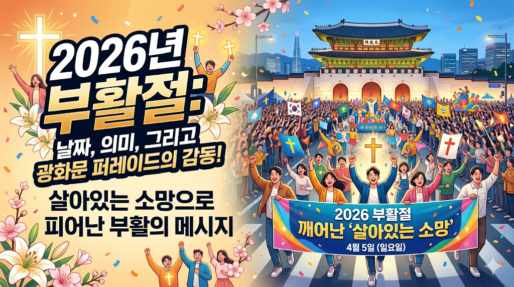 2026 부활절 날짜와 광화문 퍼레이드 총정리&hellip; 절망 뚫고 피어난 &lsquo;살아있는 소망&rsquo;의 행진