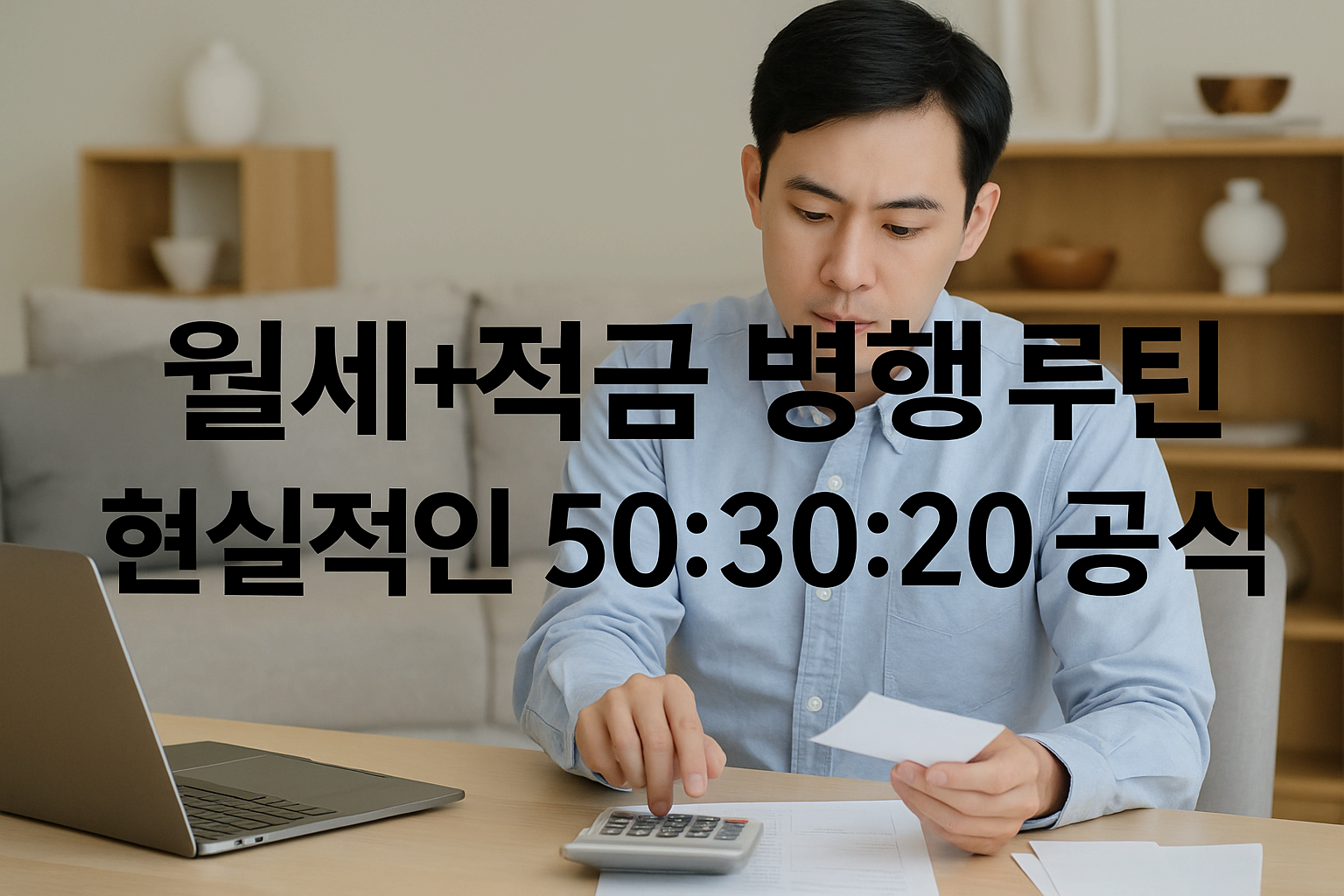 월세+적금 병행 루틴 – 현실적인 50:30:20 공식 실전편
