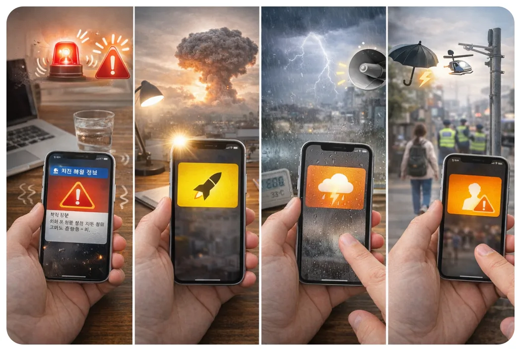 비상상태 안전안내문자 비활성화 시 주의사항