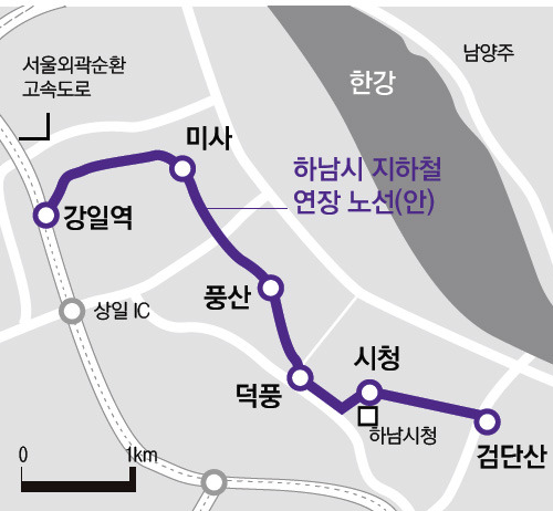 지하철-5호선-하남-연장-노선도