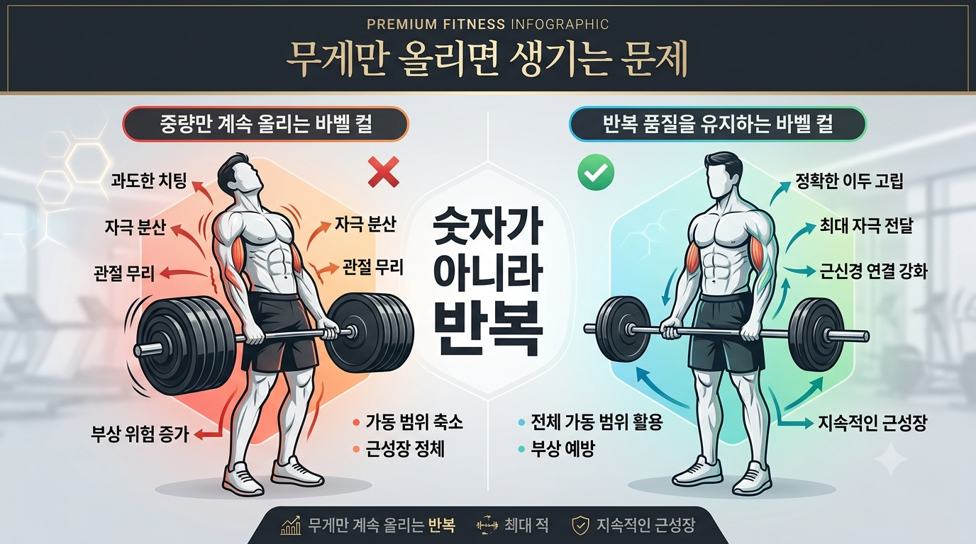 무게만 올리면 생기는 문제