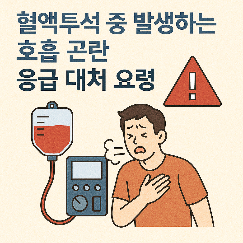 혈액투석 중 발생하는 호흡 곤란, 응급 대처 요령