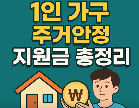 2025년 1인 가구 주거안정 지원금 총정리 (이미지 챗지피티)