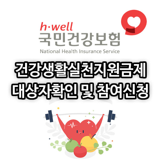 건강생활실천지원금제 대상자 확인 및 참여신청방법