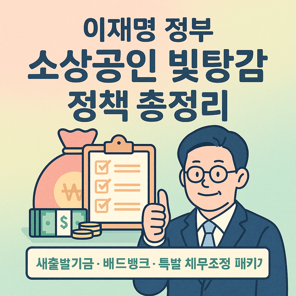 이재명 정부 소상공인 빚탕감 정책 총정리