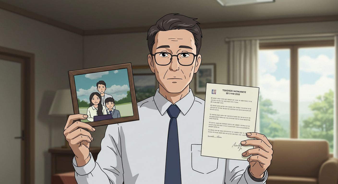 가족을 지키기 위해 암보험을 고민하는 40대 직장인