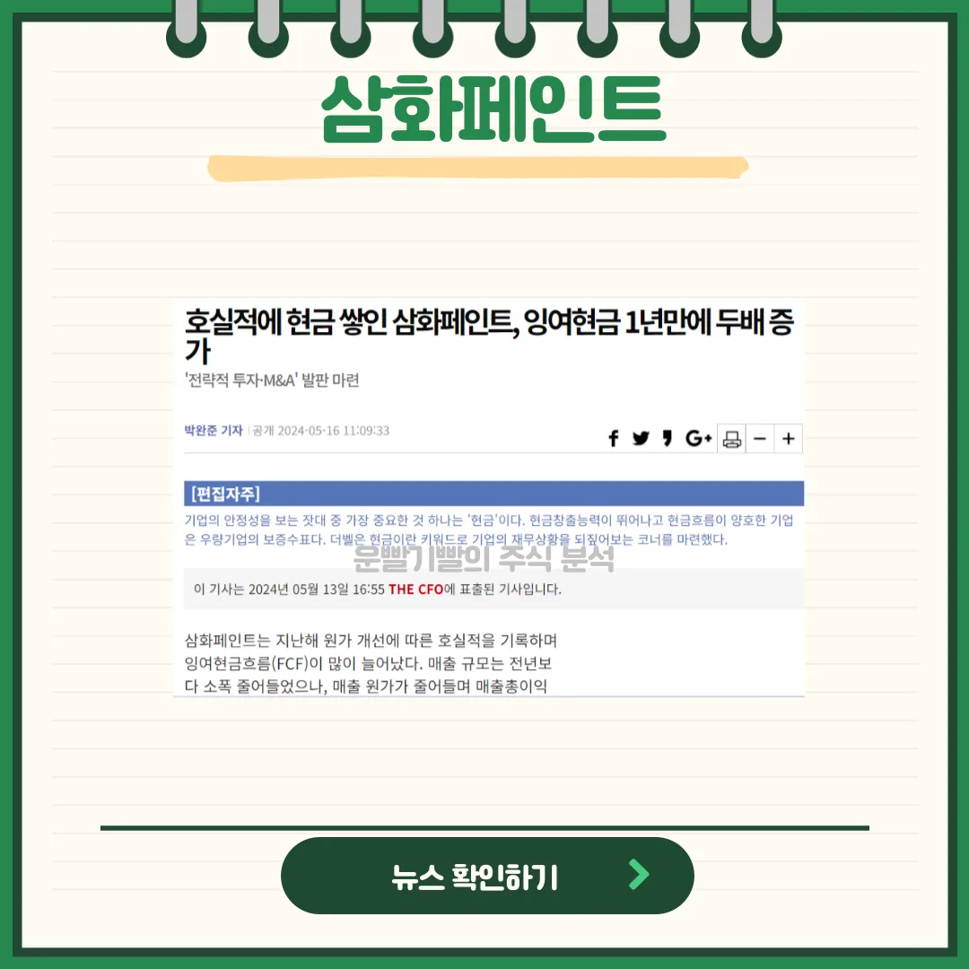 삼화페인트 뉴스