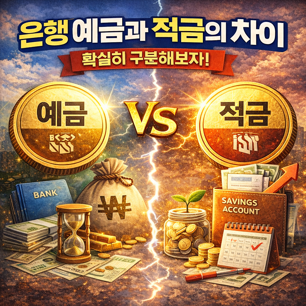 은행 예금과 적금의 차이