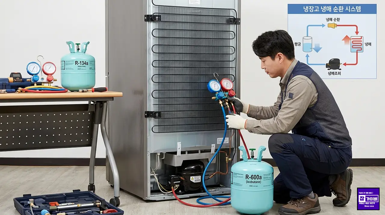 원룸에서 쓰던 작은 냉장고 옮겼더니 안 시원할 때 원인 냉매충전 수리비