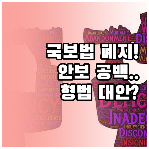 국가보안법 폐지 후 국가 안보 공백 ..