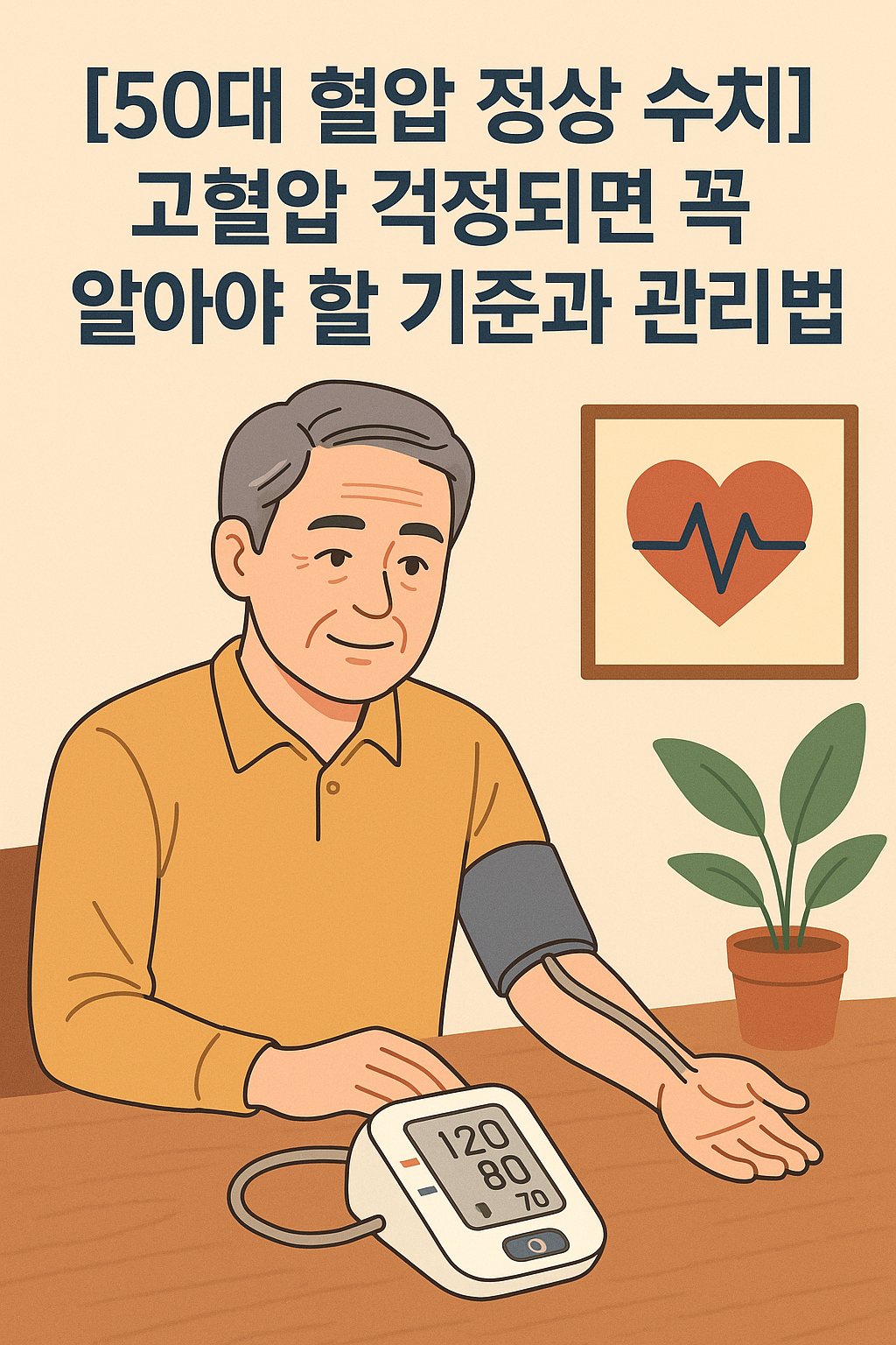 [50대 혈압 정상 수치] 고혈압 걱정되면 꼭 알아야 할 기준과 관리법