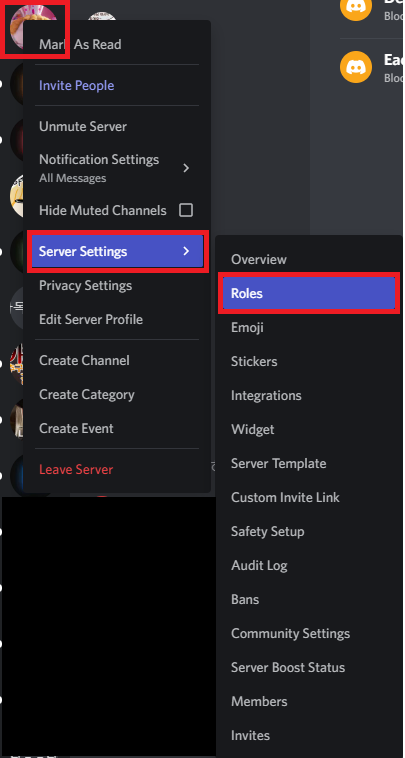 디스코드 서버 설정 사이드바 메뉴