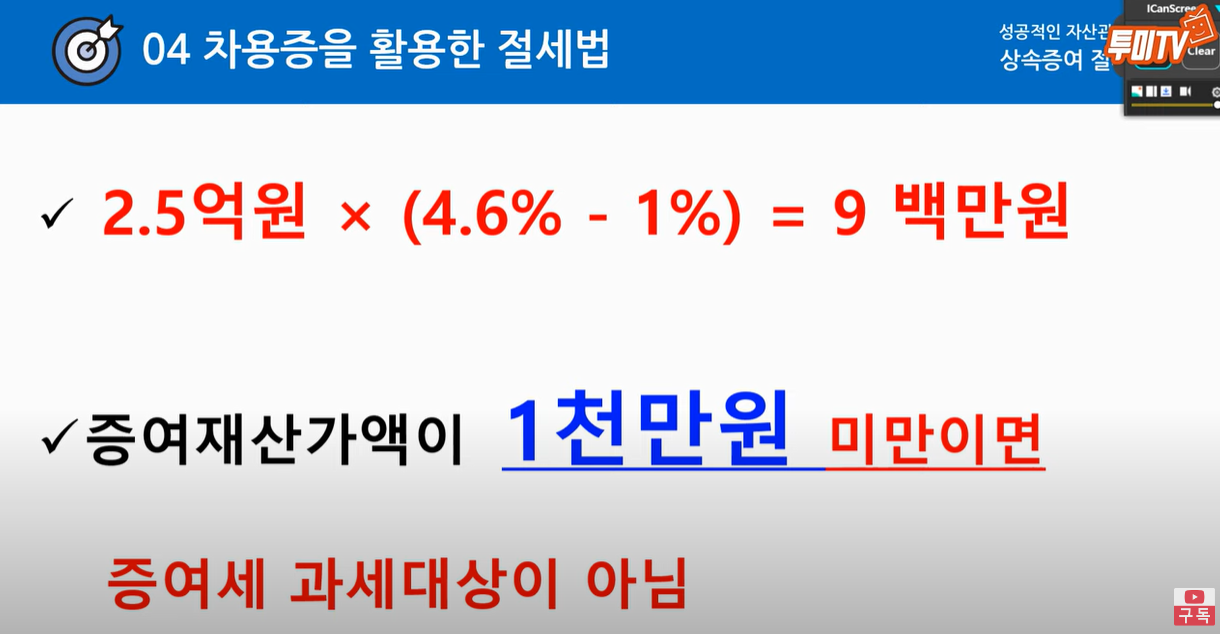 차용증을 활용한 절세법