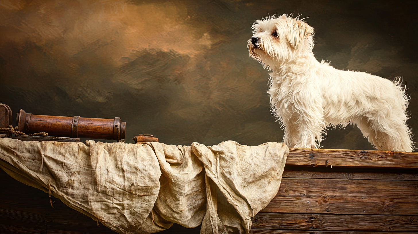 Coton de Tulear on the Deck