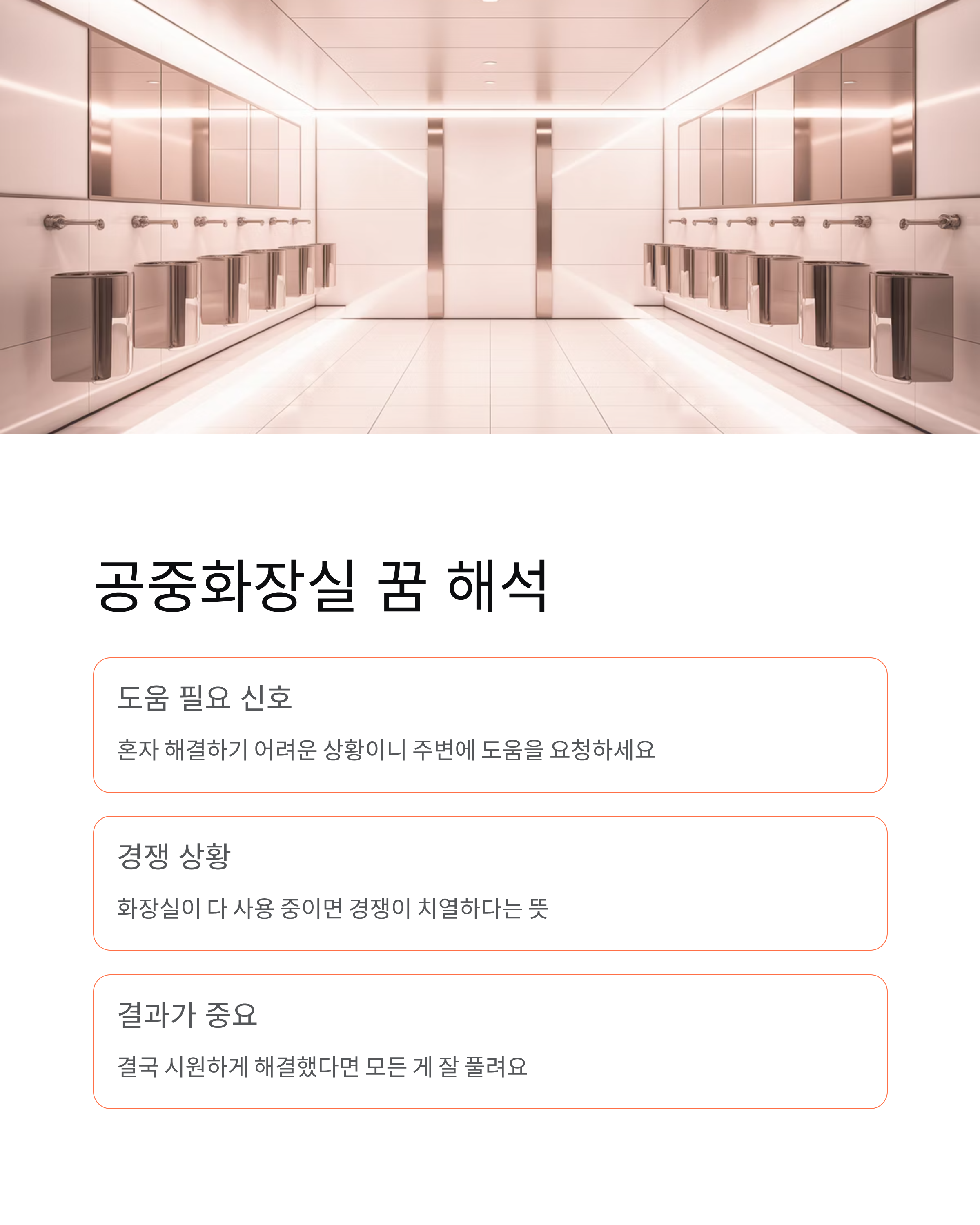 😰 화장실 못 찾는 꿈과 급한 꿈