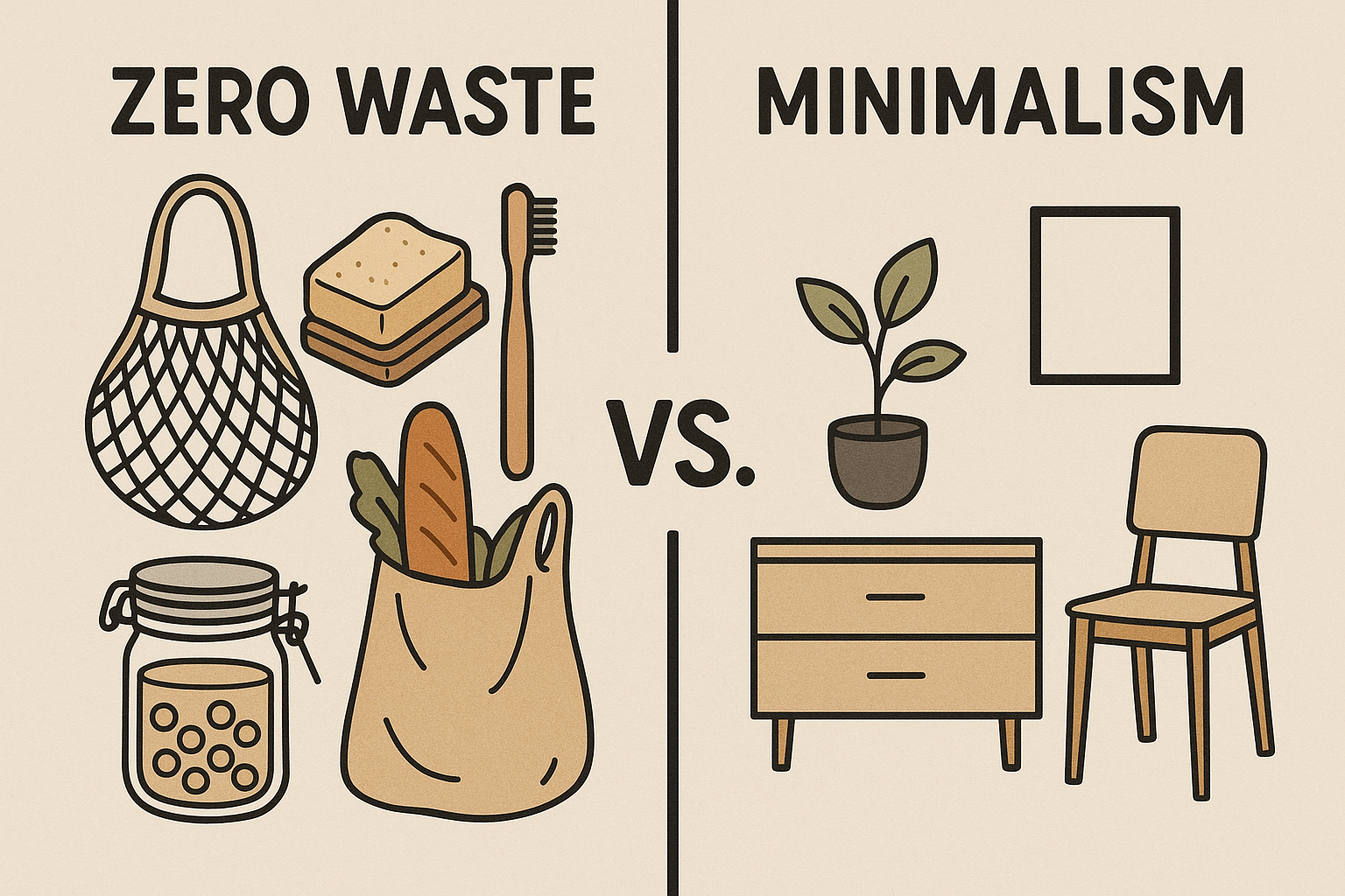 제로웨이스트와 미니멀리즘 차이점