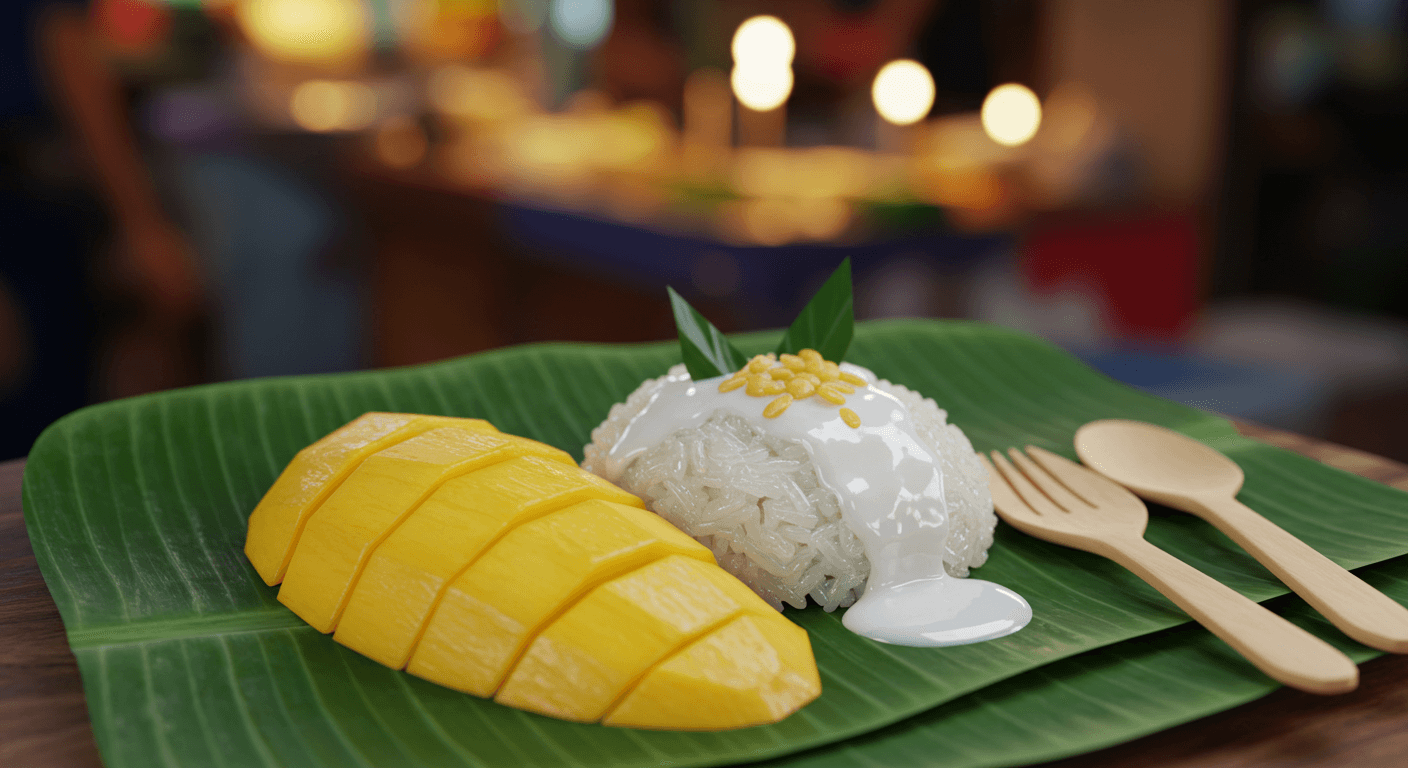 망고밥, 태국 망고밥, 타이 디저트, 찹쌀 망고밥 레시피, 코코넛밀크 디저트, 망고 디저트 만들기, 망고밥 코코넛소스