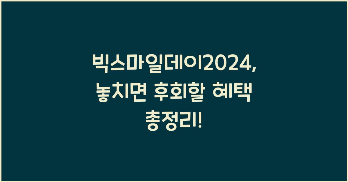 빅스마일데이2024