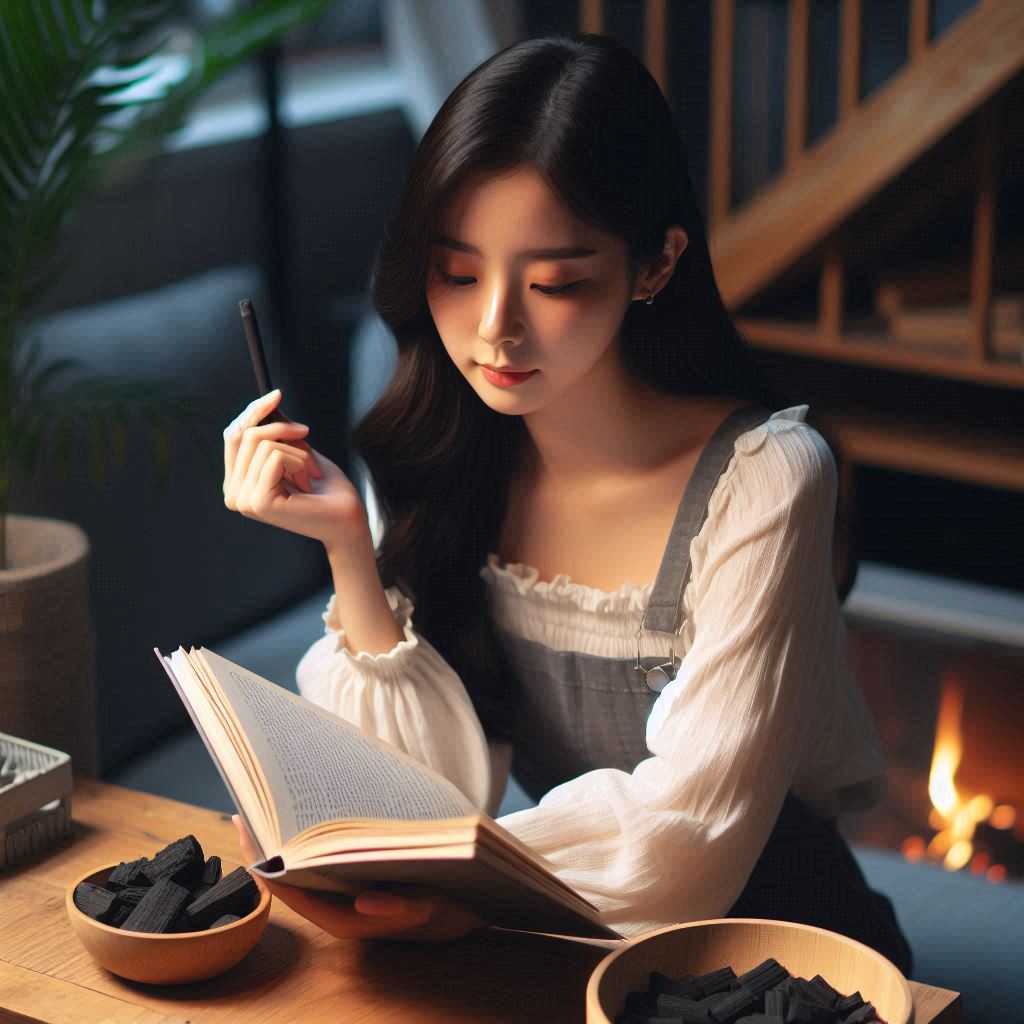 일상생활 속의 숯 사진