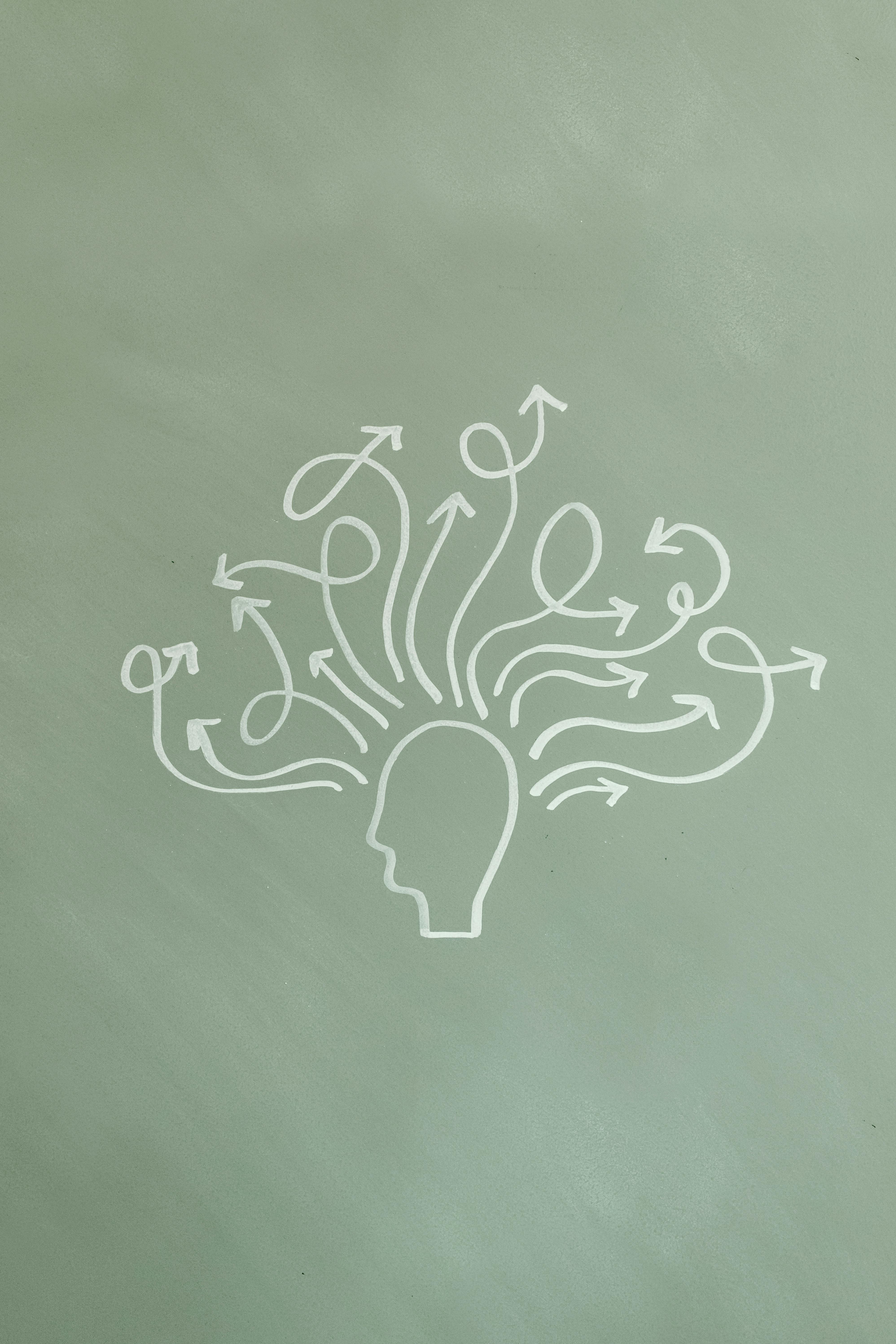 진로에 대해 생각하는 그림