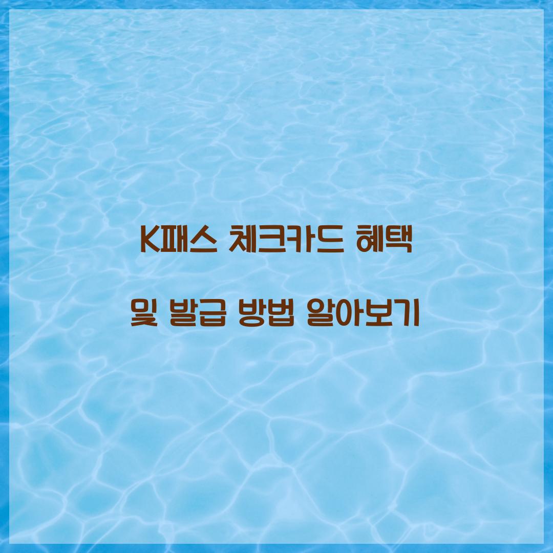 K패스 체크카드