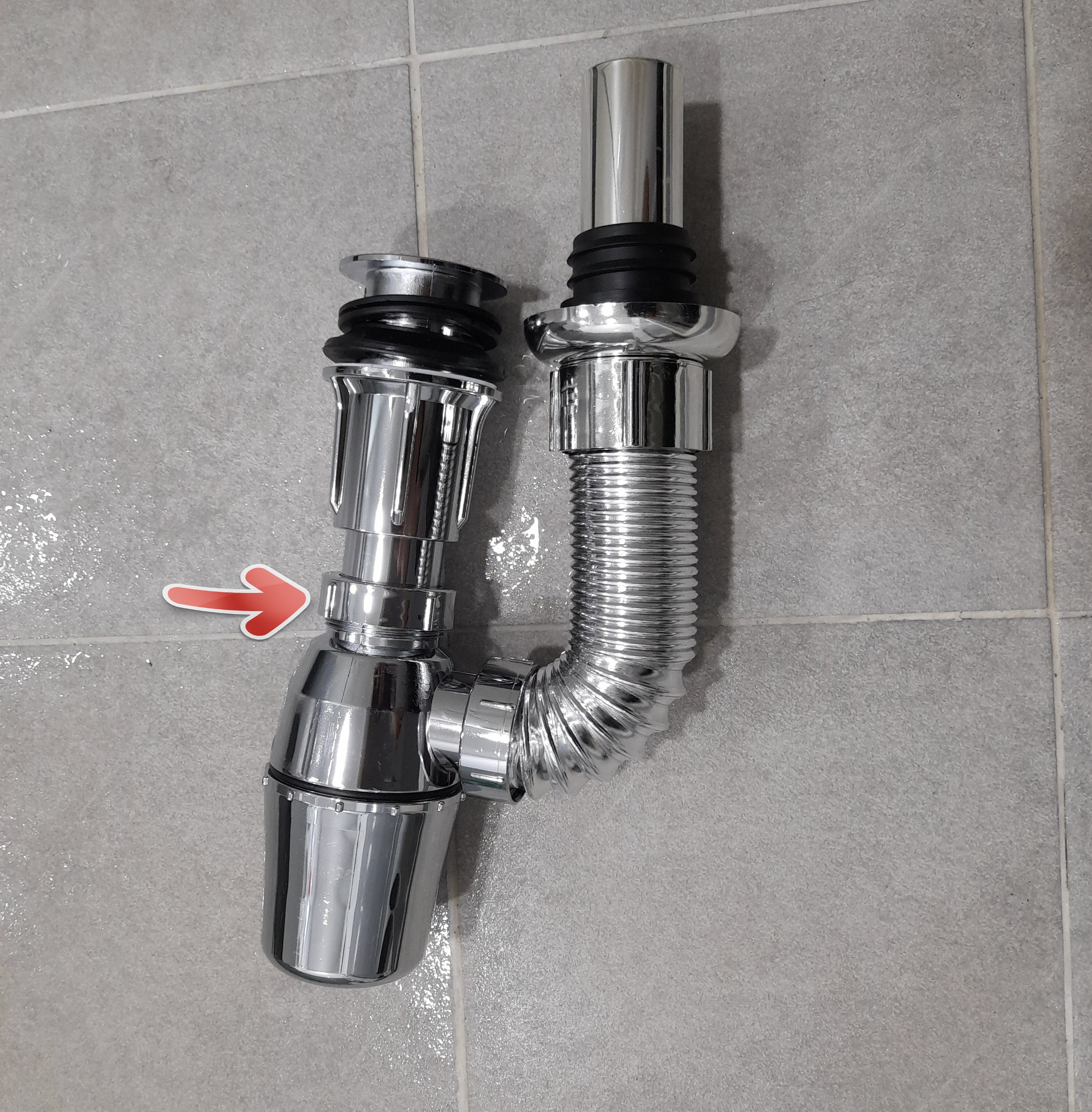 세면대 부속품 벽트랩 (아이트랩, 망치 트랩) 교체