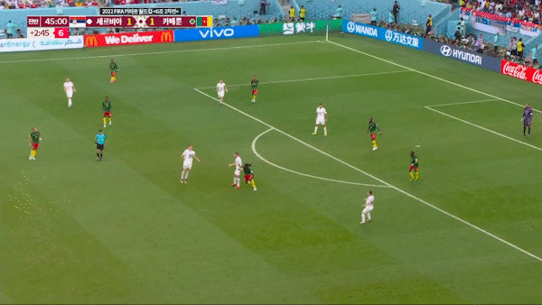 다시 2분만에 추가골을 넣는 세르비아