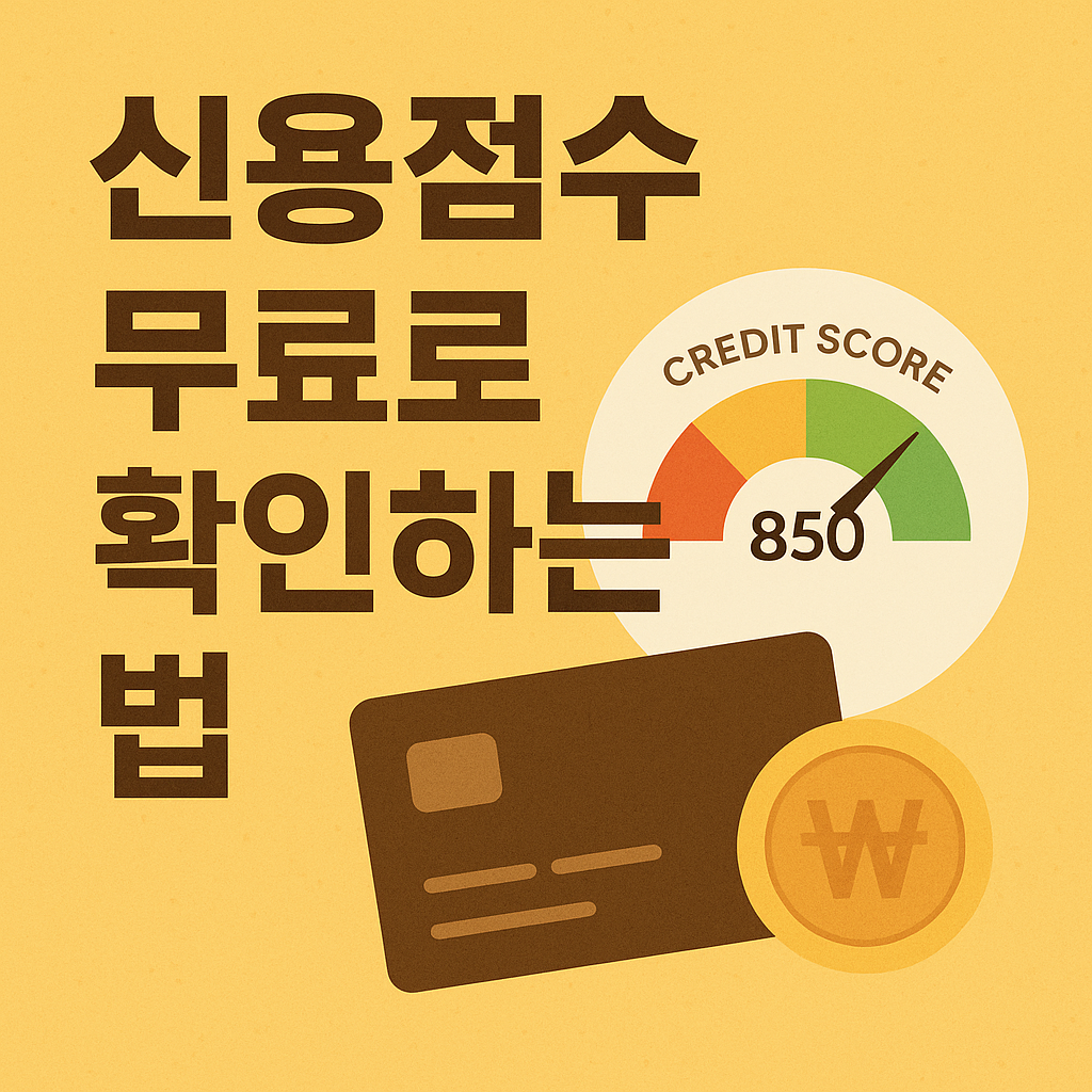 신용점수 무료로 확인하는 방법