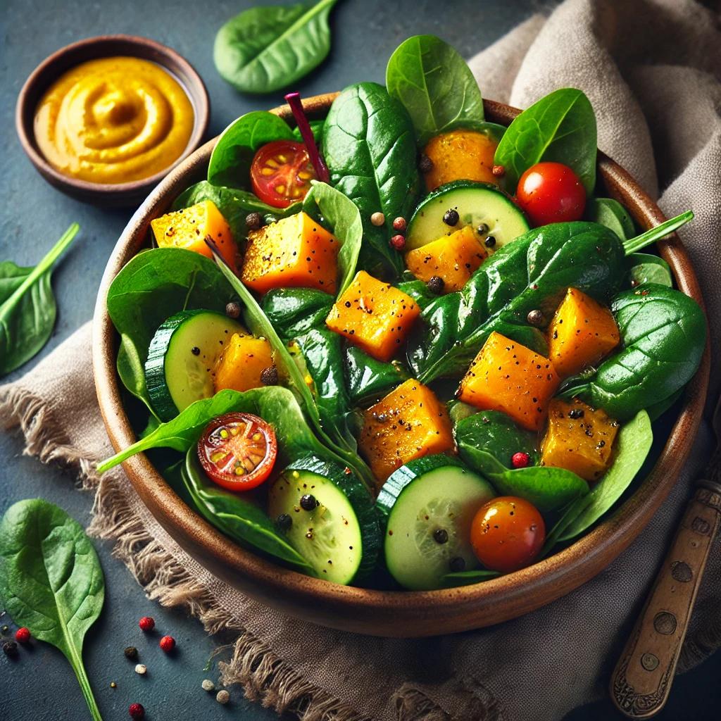 단호박 채소구이 샐러드 &amp; 씨겨자 드레싱