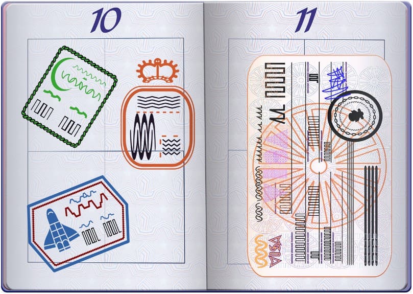 Graphic Passport Visas