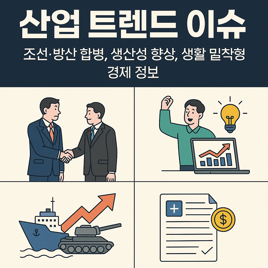 산업 트렌드 이슈 조선·방산 합병과 생산성 혁신이 주는 신호