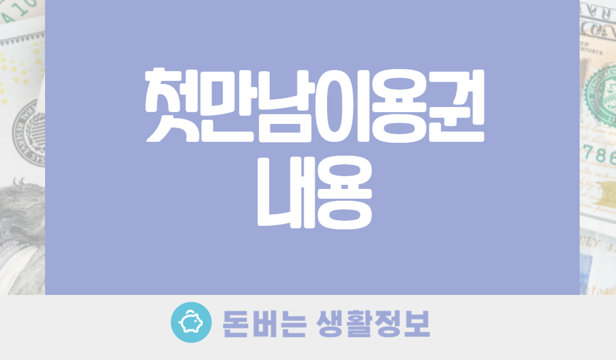 첫만남이용권 내용