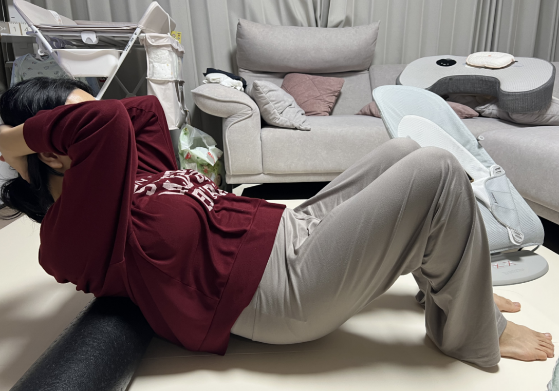 산후수면 부족으로 늦어진 코어회복을 위한 필라테스 루틴2