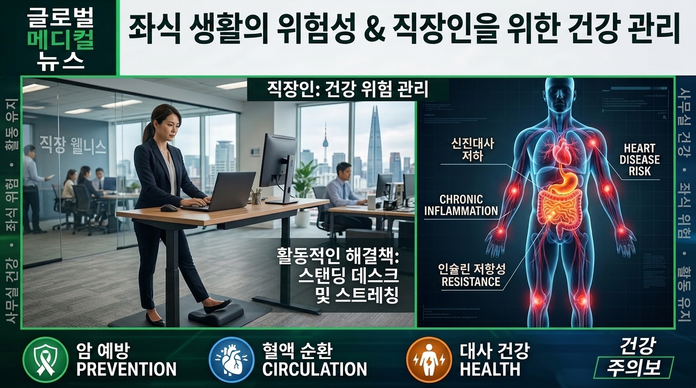 "하루 1시간 더 앉아 있으면 암 사망률 9% 급증!" 직장인 엉덩이 들썩이게 만든 의학계 경고