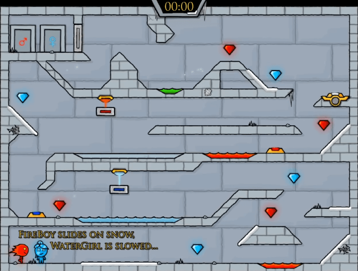 물불게임-2인용-게임하기-3-아이스템플-시작-화면