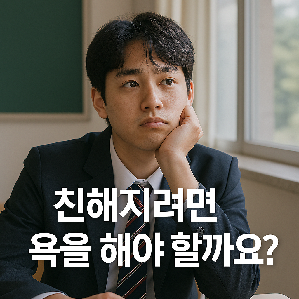 친해지려면 욕을 해야 할까요?