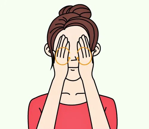 손바닥 눈 마사지