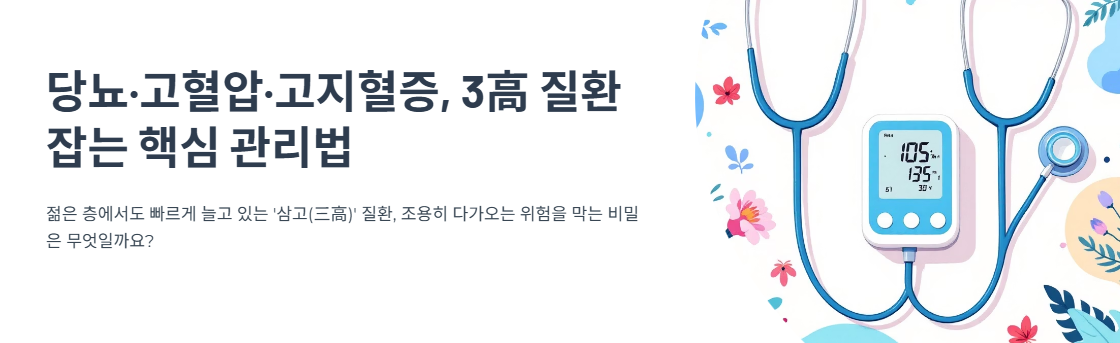 당뇨·고혈압·고지혈증, 3高 질환 잡는 핵심 관리법